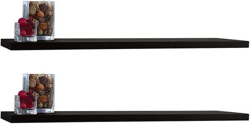 InPlace Shelving, 9604670E, Low Profile Wall Shelf with Invisible Brackets, 48 Inch Width x 7.75 Inch Depth x 1.25 Inch Height, Set of 4, White in Saudi Arabia