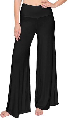 Women's Stretchy Wide Leg Palazzo Lounge Pants High Waist Palazzo Pants (S~XL) in Saudi Arabia