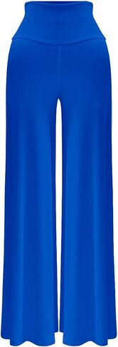 Women's Stretchy Wide Leg Palazzo Lounge Pants High Waist Palazzo Pants (S~XL) in Saudi Arabia