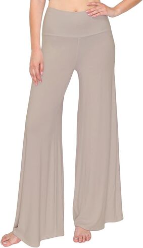 Women's Stretchy Wide Leg Palazzo Lounge Pants High Waist Palazzo Pants (S~XL) in Saudi Arabia