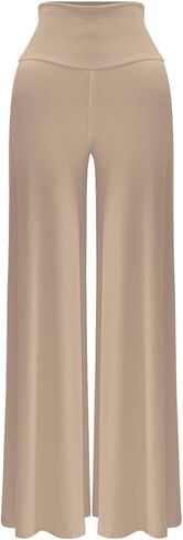 Women's Stretchy Wide Leg Palazzo Lounge Pants High Waist Palazzo Pants (S~XL) in Saudi Arabia