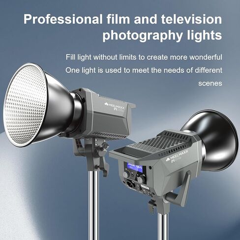 COB LED Video Light, 200W, 3200K-5600K Color Temperature, CRI 97+, TLCI 98+, 6 Lighting Effects for Video, Photography, Live Streaming in Saudi Arabia
