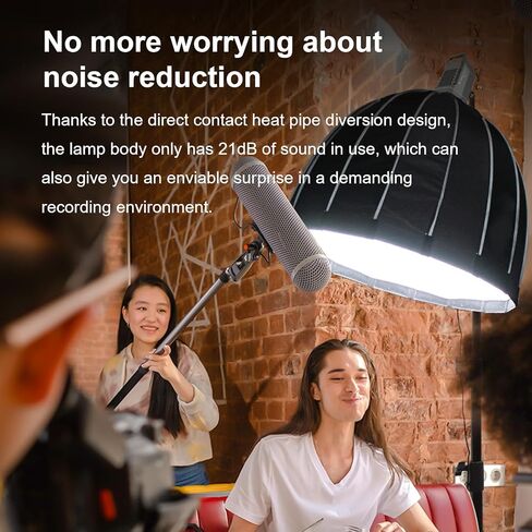 COB LED Video Light, 200W, 3200K-5600K Color Temperature, CRI 97+, TLCI 98+, 6 Lighting Effects for Video, Photography, Live Streaming in Saudi Arabia