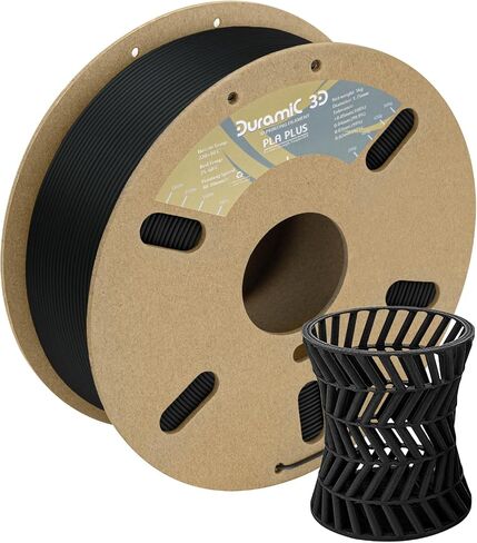 DURAMIC 3D PLA Plus Filament 1.75 مم أبيض 1 كجم، 1.75 PLA Pro 3D خيوط الطابعة 8 مرات قوة، 1 كجم من الورق المقوى بكرة طباعة ثلاثية الأبعاد دقة الأبعاد 99% +/- 0.03 مم in Kuwait