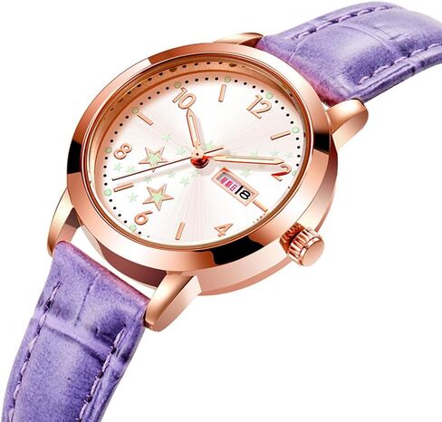 Women's Casual Wrist Watch, Leather Band Analog Quartz Ladies Dress Watch with Calendar Date, Classic Gifts for Her in Saudi Arabia
