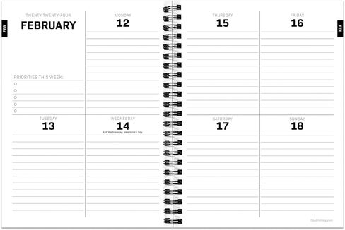TF PUBLISHING 2024 Printed Garden Medium Weekly Monthly Planner | Goals & Expense Trackers | Planner Monthly and Weekly with Organizer Stickers | 12 Month Calendar Planner for Women | 6.5" x 8" in Saudi Arabia
