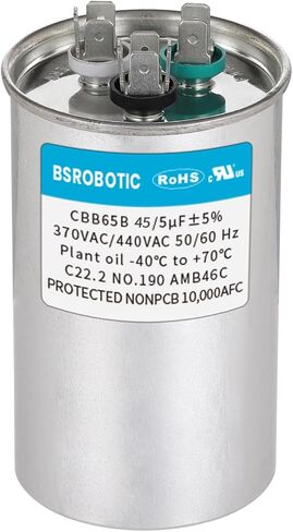 Industrial Grade CBB65B AC Capacitor for HVAC - 45uf, 370-450VAC, 50/60Hz Run Capacitor for AC Motor, Condenser, Heat Pump in Kuwait