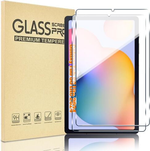 【عبوتان】 واقي شاشة لهاتف Samsung Galaxy Tab S6 Lite 10.4 بوصة 2024/2022/2020 (SM-P613/P619/P610/P615) مع طبقة شاشة من الزجاج المقوى بصلابة 9H مضادة للخدش وخالية من الفقاعات وسهلة التركيب in Kuwait