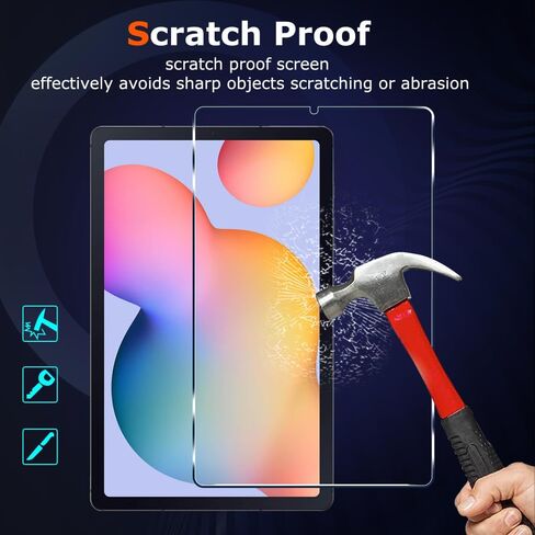 【عبوتان】 واقي شاشة لهاتف Samsung Galaxy Tab S6 Lite 10.4 بوصة 2024/2022/2020 (SM-P613/P619/P610/P615) مع طبقة شاشة من الزجاج المقوى بصلابة 9H مضادة للخدش وخالية من الفقاعات وسهلة التركيب in Kuwait