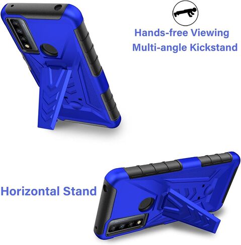 Ailiber Case for TCL 4X 5G(T601DL), Alcatel TCL 20A 5G (T768S) Case Holster with Screen Protector, Swivel Belt Clip Holster with Kickstand, Heavy Duty Full Body Shockproof Phone Cover for TCL 4X-Black in Kuwait
