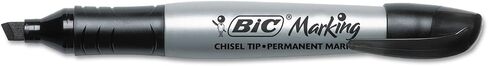 BIC GPMM11BK Marking Chisel Tip Permanent Marker, Tuxedo Black, Dozen in Saudi Arabia