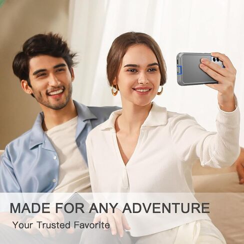 حافظة I-HONVA لهاتف Samsung Galaxy S21 FE 5G مع حافظة بمشبك حزام مقاومة للصدمات والغبار/السقوط 3 طبقات حماية كاملة للجسم حافظة متينة شديدة التحمل لهاتف Galaxy S21 FE 5G 6.4 بوصة، أرجواني وردي in Saudi Arabia