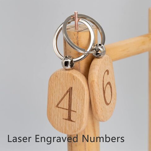 50 Pcs Wood Engraving Blanks Wooden Blank Keychains (Round) TFoRibbon00057 in Saudi Arabia