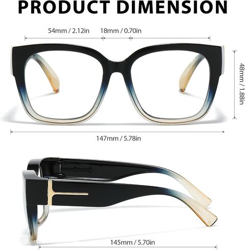 نظارات شمسية Myiaur Photochromic Fit Over النظارات الشمسية، حماية من الأشعة فوق البنفسجية 400، نظارات شمسية متعددة الاستخدام ليلاً ونهارًا، مثالية للقيادة وللاستخدام اليومي in Kuwait