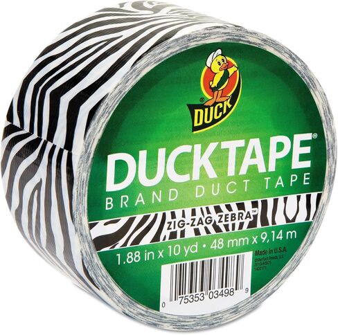 شريط لاصق 1398132 من ماركة Duck، لفة واحدة، طباعة حيوانات الحمار الوحشي in Kuwait