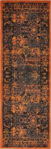 مجموعة Loom Imperial Collection الفريدة المتعثرة، الحديثة، التقليدية، الألوان الزاهية، خمر، سجادة منطقة الحدود، 2 قدم × 6 قدم، الطين / العاج in Saudi Arabia