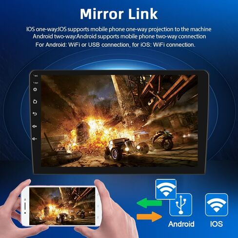 UNITOPSCI 2G+64G for Honda Civic 2000-2005 Android Car Stereo Radio Wireless Apple CarPlay & Android Auto GPS Navigation Head Unit 9 Inch Touchscreen Bluetooth WiFi FM/RDS HiFi SWC +Backup Camera Mic in Kuwait