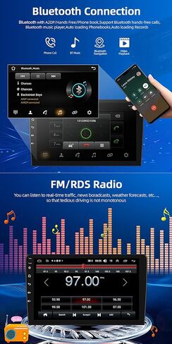 UNITOPSCI 2G+64G for Honda Civic 2000-2005 Android Car Stereo Radio Wireless Apple CarPlay & Android Auto GPS Navigation Head Unit 9 Inch Touchscreen Bluetooth WiFi FM/RDS HiFi SWC +Backup Camera Mic in Kuwait