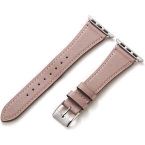 HANDODO Italian Genuine Leather Women Slim Watch Band 38mm 40mm 41mm 42mm 44mm 45mm 49mm Compatible with Apple Watch 9 8 7 6 5 4 3 2 1 SE SE2 Ultra Ultra2 iWatch, SGS Certified Dressy Replacement Wrap Strap