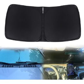 Pickup Foldable Retractable Sun Shield Truck Vehicle Windshield Sunscreen Sunshade Reflective Polyester Blocker Cover for Ford F150 F-150 2015-2023