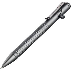 SMOOTHERPRO Premium Bolt Action Pen Compatible with Pentel Refill Durable Stainless Steel Clip Weight Balanced for EDC Signature Office School Business Color Black (PTC050)