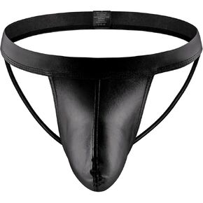 ohyeah Men's Sexy Pouch Underwear Briefs Sexy Thongs Metallic Jock Straps Athletic Supporters Lingerie for Men