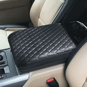 INTGET Car Center Console Armrest Cover for 2024 Ford F150 Accessories 2021 2022 2023 PU Leather Middle Arm Rest Cover Interior Center Console Box Lid Protector Dog Seat Cover (Cushion)