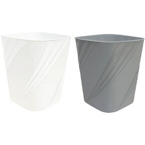 DAJITRE سلة المهملات البلاستيكية الصغيرة يمكن إعادة تدوير سلة المهملات للحمام، مكتب المنزل، النوم، علبة القمامة لغرفة النوم، غرفة الأطفال (2 حزمة، أسود) in Kuwait