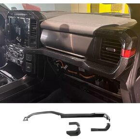 ERIDANUS for 2021 2022 Ford F150 Center Console Dash Decor Panel Strips Trim (Carbon Fiber Style) ABS 4 PCS