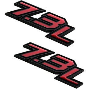 2pcs New 7.3L Emblems 3D Powerstroke Turbo Diesel Side Badge Nameplate Logo (Black)