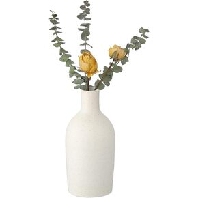 White Ceramic Vase, Small White Vase for Pampas Grass Small Vase for Decor Pottery Boho Vase Single Flower Vase for Centerpiece Decorative Vase for Minimalist Home Decor