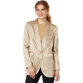 Madewell Satin Oversized Blazer for Women - Polyester-Viscose Blend Fabrication - Shawl Collar - Tapered Hem in Saudi Arabia