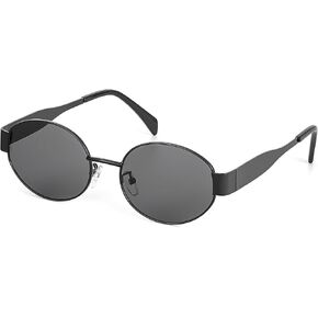 JIM HALO Polarized Oval Sunglasses for Women Men Trendy Retro Sun Glasses Classic Shades UV400 Protection