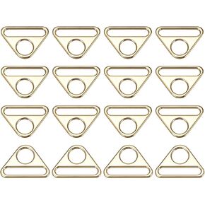 uxcell Triangle Buckle Adjuster, Triangle D Rings Adjuster Triangle with bar Swivel Clip for Bag Strap