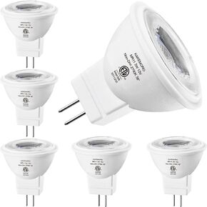 KAKEMONO MR11 GU4.0 Led Bulbs,20W Halogen Equivalent,2700K Soft Warm White,12V GU4 3W Low Voltage Spotlight for Outdoor Landscape Track Lighting, Not Dimmable-6 Pack
