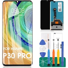 OLED for Huawei P30 Pro Screen Replacement LCD Display for VOG-L29 VOG-L09 VOG-AL00 VOG-TL00 Touch Screen Digitizer Assembly Replacement Repair Parts （Support Fingerprints）