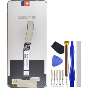 Full LCD Digitizer Touch Screen Assembly Replacement for Xiaomi Redmi Note 9 Pro Redmi Note 9S Including Tool Kit Black 6.67"