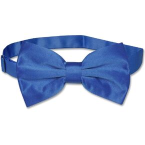 Vesuvio Napoli BOWTIE Solid ROYAL BLUE Color Men's Bow Tie for Tuxedo or Suit