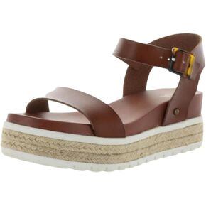 MIA Womens Kiera Espadrille Platform Athletic Sandals Casual Mid Heel 2-3" - Black