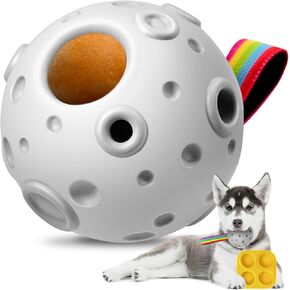 Dog Puzzle Toy, Frozen Fillable Dog Food Dog Enrichment Toys to Keep Them Busy,Treat Dispensing Dog Toy,Dog Ball Toys for 20-80Lbs,Natural Rubber Dog Chew Toys,Easy to Clean Interactive Dog Treats Toy