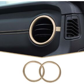 JeCar Dashboard Air Conditioner Vent Ring Aluminum Alloy AC Outlet Trim Cover Interior Accessories Compatible with Jeep Wrangler JL JLU 2024, Red