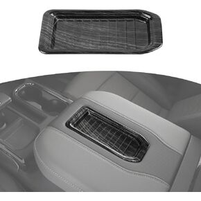 RT-TCZ for Silverado Armrest Box Tray Trim Cover for Chevy Tahoe 2021 Up Suburban 2020 Up Silverado 2019 Up for GMC Yukon 2021 Up Sierra 2019 Up Black Wood Grain Interior Accessories