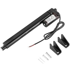 محرك خطي للسكتة الدماغية MAOPINER 4 بوصة DC12V مع دعامة تثبيت، 900N(202lbs) أقصى رفع 10 مم/ثانية لكرسي طاولة التلفزيون ورفع سرير التدليك والأريكة الكهربائية والمحرك الخطي لأتمتة المنزل (1، 4 بوصة/ 100 مم)