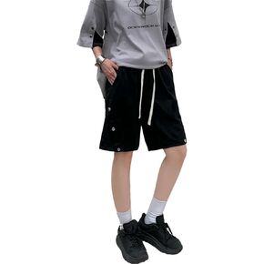 Women Summer Casual Shorts Faux Suede Short Pants Elastic Waist Drawstring Hiking Bermuda Cargo Shorts
