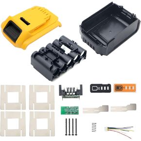 20V 5Cell 18650 Battery Plastic Case Parts Replacement for Dewalt 20V Max Compact Battery DCB203 DCB201 DCB200, Battery Capacity DIY/Broken Battery Rebuild Repair Kit Shell Box