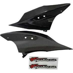 Carbon Fiber Look Front Side Headlight Fairing Cowl Compatible With Suzuki Hayabusa GSXR1300 2021-2024, Black, RTF34F