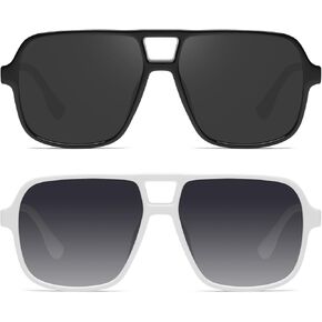 GRFISIA Retro Sunglasses for Women Men Oversized Trendy Square Frame Sun Glasses Shades
