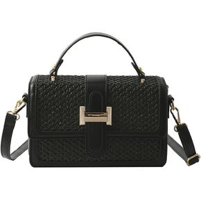 Straw Crossbody Bags for Women Summer Vacation Beach Bags Straw Purses Woven Handbags Shoulder Clutch Bag