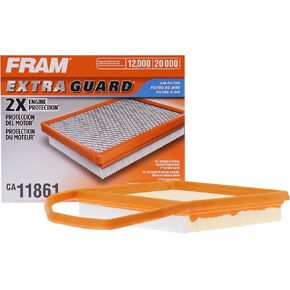 FRAM Extra Guard CA11861 Replacement Engine Air Filter for Select Mercedes-Benz Models, Provides Up to 12 Months or 12,000 Miles Filter Protection