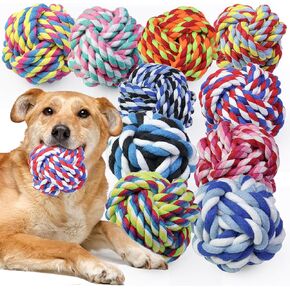 Large Dog Rope Toys for Aggressive Chewers, Dog Toys Set for Large and Medium Dogs, Tough Natural Cotton Puppy Chew toy for Chewing, Tug Toy 9 Pack in Kuwait